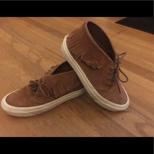 Vans brown chukka mid top moccasin sneakers